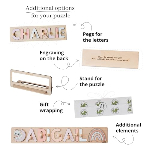 Personalized Wooden Name Puzzle for Baby Girl 1