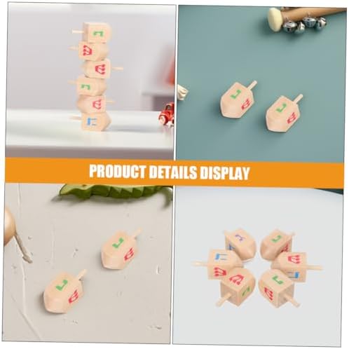 10-Piece Wooden Gyroscope Toys for Kids