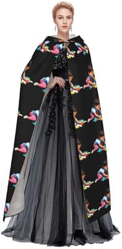 Little Girl Puzzle Print Hooded Cloak for Halloween Costume