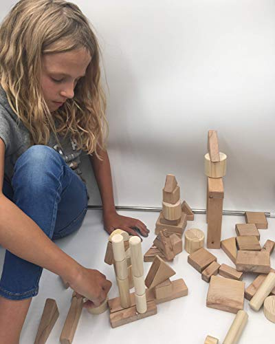 Wooden Building Blocks - 150 Pieces Handmade Set