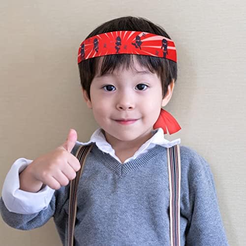 WANGDEFA Ninja Headbands 24 Pack Red Black