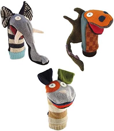 Cate Levi Hand Puppet Set of 3 - Elephant Dog Dragon