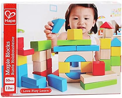 Hape Maple Wood Stacking Blocks Educational Toy Set for Toddlers