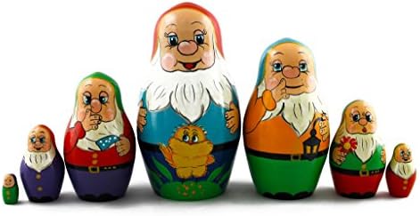 Matryoshka Russian Nesting Dolls Seven Dwarfs Set