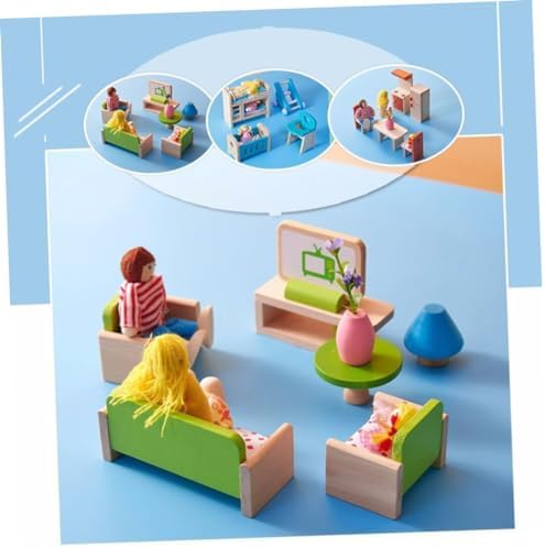 Gogogmee Educational Wooden Mini Furniture Set for Kids