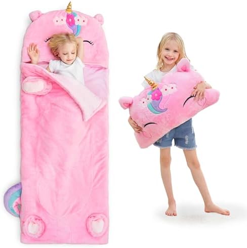 iPlay iLearn Kids Unicorn Sleeping Bag 2 In 1 1