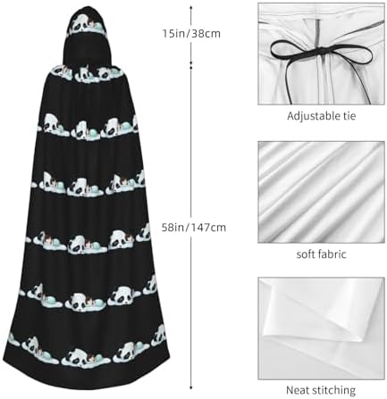 Little Girl Panda Hooded Cloak for Halloween Costume