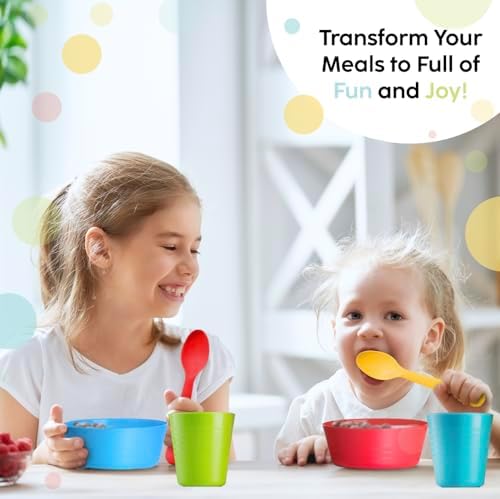 PLASKIDY Kids Cups Set of 6 8 Oz BPA Free