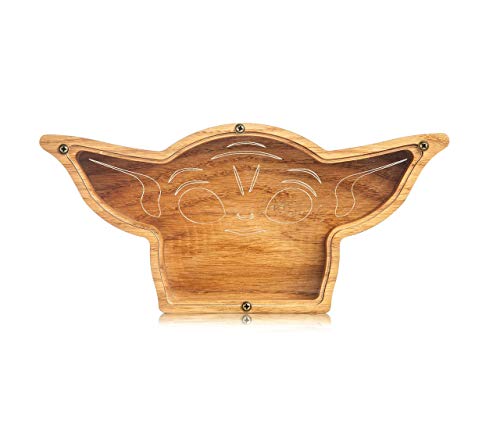 Wood Piggy Bank Alien with Big Ears - Kids Adult Money Box