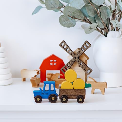 Personalized Wooden Tractor With Name For Kids