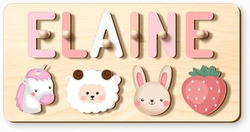 Personalized Name Puzzle for Toddlers 1-3 Years