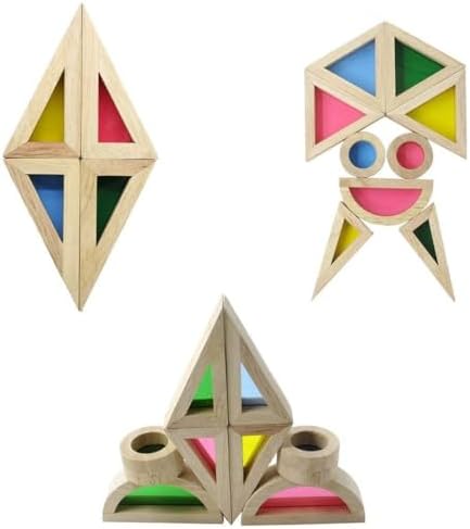 Agirlgle Rainbow Stacking Blocks Set 24 Pcs