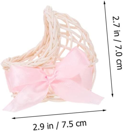 BESTonZON Mini Woven Flower Basket Easter Decor