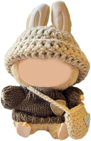 Labubu Doll 3-Piece Crochet Outfit with Accessories
