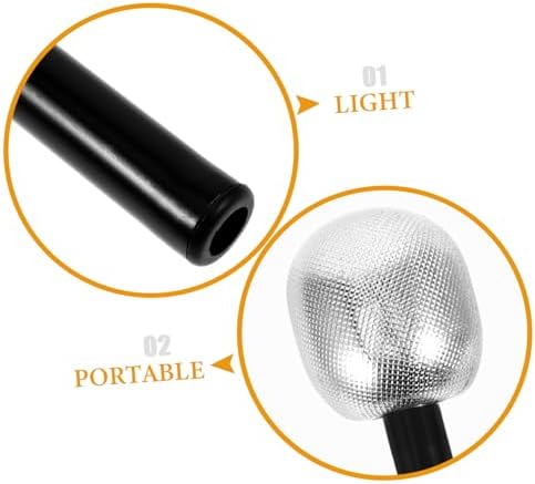 UPKOCH 2pcs Silver Mic Costume Prop for Kids and Halloween