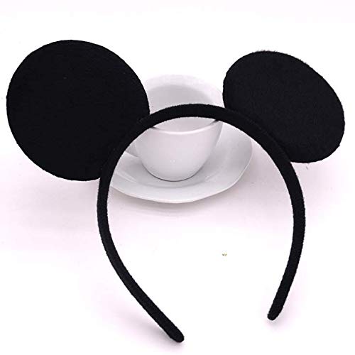 Set of 24 Mouse Costume Deluxe Fabric Ears Headbands