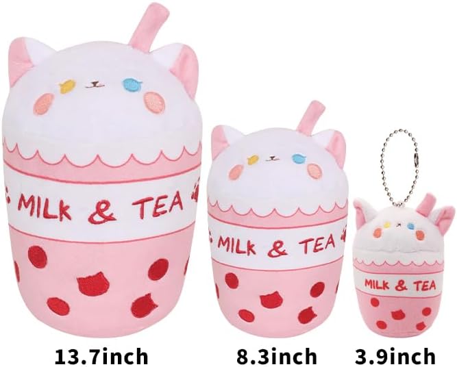 Cekalue 137 Inch Boba Milk Tea Plush Toy