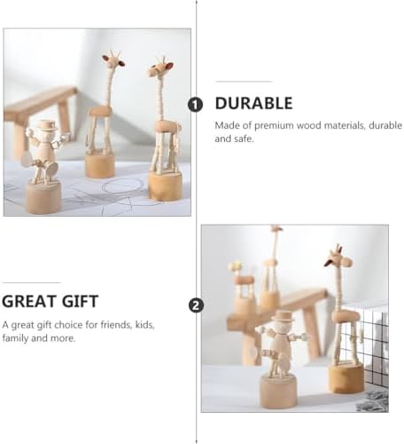 3Pcs Wooden Finger Puppets for DIY Crafts and Decor
