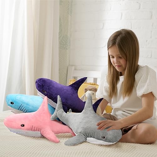MUPI 17 Inch Shark Plush Toy - Grey