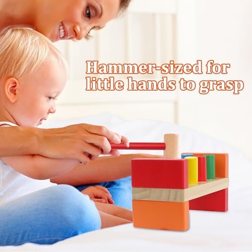 Hidoggy Wooden Hammer Toy for Toddlers 1-3