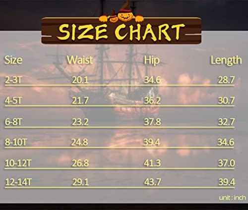 WISHU Medieval Pirate Pants for Boys Kids Halloween Costume