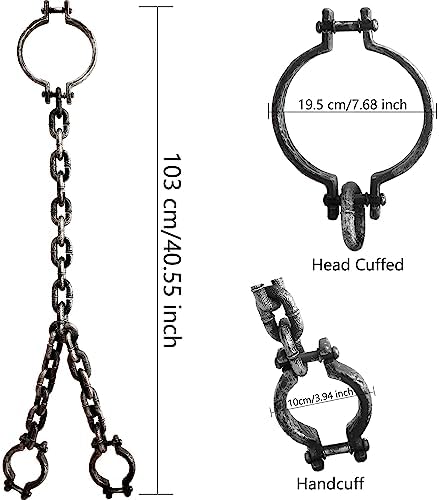 Plukeen 3 Pcs Jumbo Plastic Chain Costume Prop