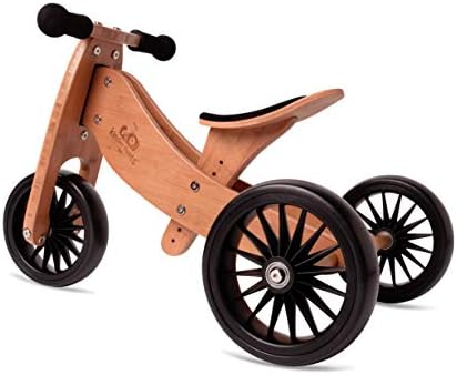 Kinderfeets Tiny Tot Plus Balance Bike for Kids 18M Bamboo