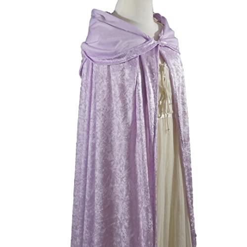Light Purple Lavender Velvet Hooded Cape for All Sizes