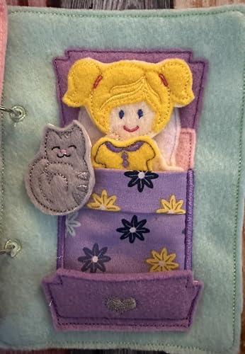 Handmade Portable Felt Dollhouse Book for Kids