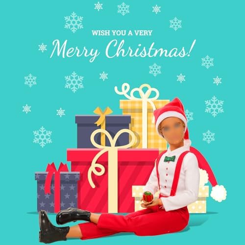 Miunana 12 Inch Boy Christmas Doll Outfit 17 PCS