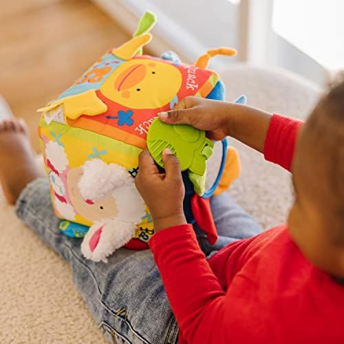 Melissa Doug Musical Farmyard Cube Baby Toy