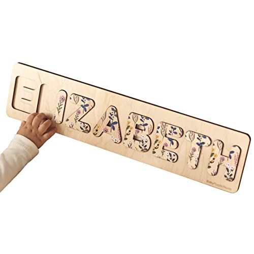 Pabawa Toddler Puzzle with Personalized Floral Name