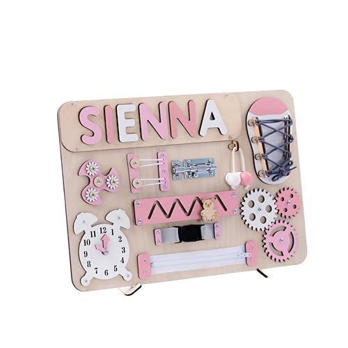 Custom Name Puzzle for Toddlers Wooden Busy Board
