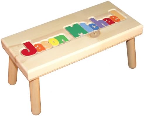 Damhorst Toys Personalized Wooden Name Puzzle Stool