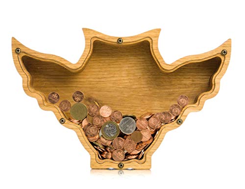 Unique Owl Piggy Bank Durable Wooden Money Box for Kids Adults