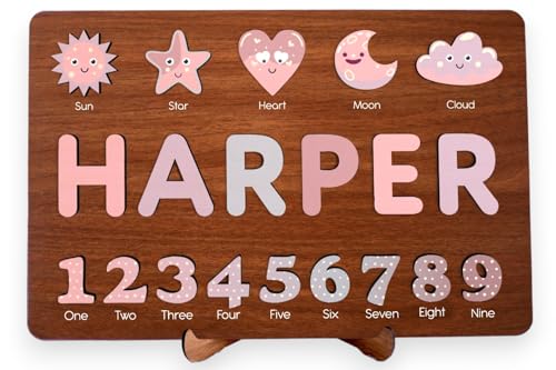 Custom Wooden Name Puzzle for Kids Personalized Montessori Learning Toy