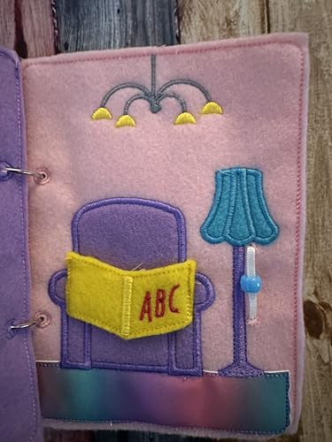 Handmade Portable Felt Dollhouse Book for Kids