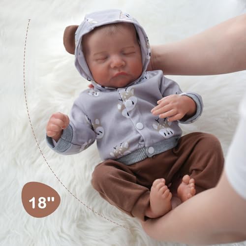 WOOROY Realistic Reborn Baby Doll Boy 18 Inch