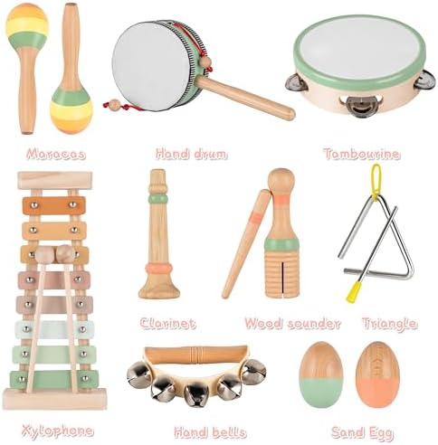 VINJOE Musical Instrument Set for Toddlers 1-3
