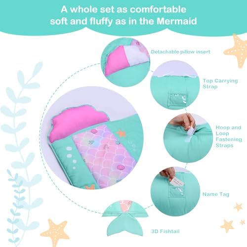 Cloele Toddler Nap Mat with Pillow and Blanket