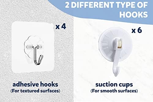 Comfylife 2-Pack Mesh Bath Toy Organizer with 8 Strong Hooks