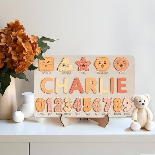 Personalized Wooden Name Puzzle for Baby Girls and Boys