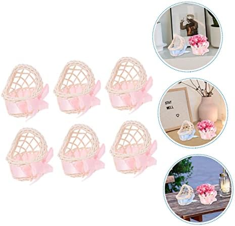 Mini Woven Rattan Baskets for Doll House Decor