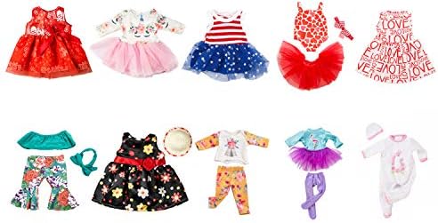 ZQDOLL 19 Pcs 18 Inch Doll Clothes Accessories