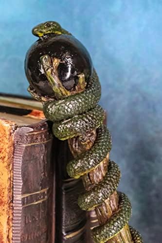 Ebros Magic Wand Nagini Black Orb Snake Decor 1
