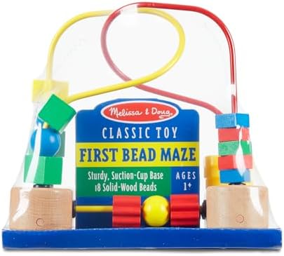 Melissa Doug First Bead Maze - Wooden Educational Toy for Babies and Toddlers