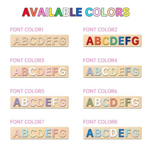 Vnque Personalized Wooden Name Puzzles for Kids 1