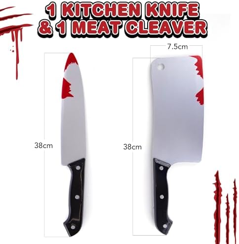 ArtCreativity Fake Bloody Knife Set Halloween Prop 1