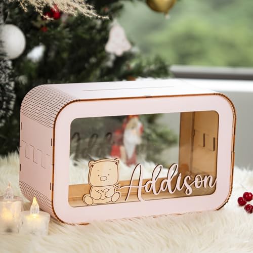 Kiuties Wooden Piggy Bank - Personalized Kids Savings Toy