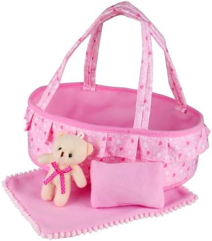 Young Buds Baby Doll Cradle Bassinet Portable Carrier